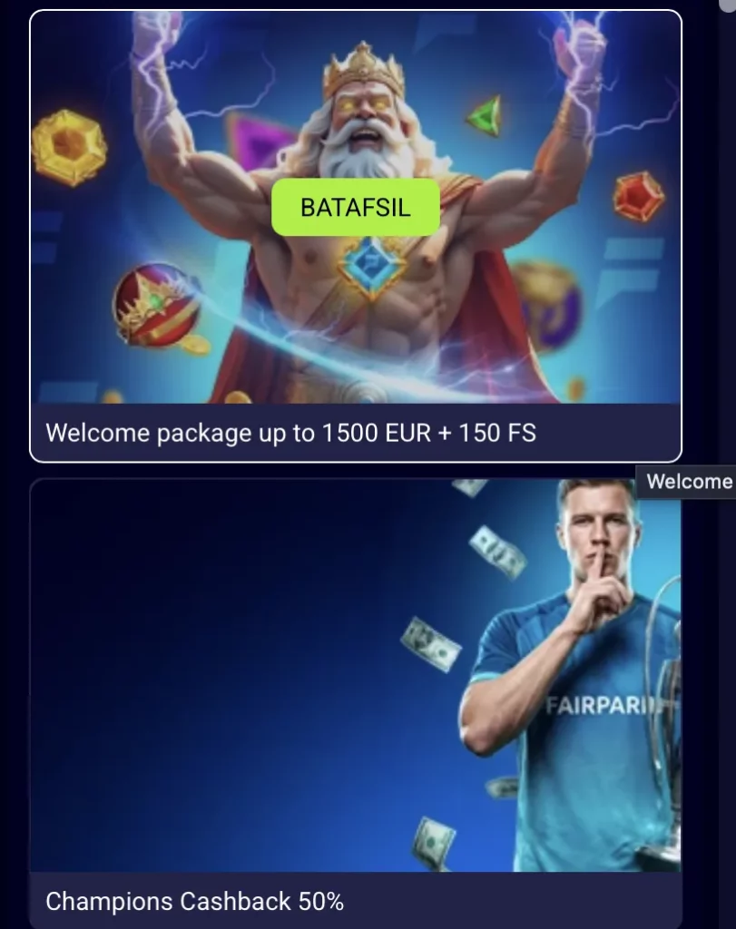 О FairPari no deposit bonus