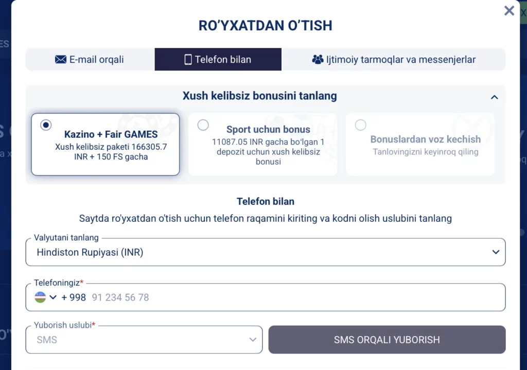 FairPari akkauntini yaratish va tizimga kirish qo‘llanmasi